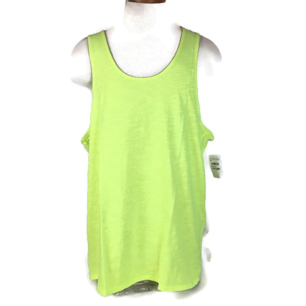 The Rail Men Tank T-Shirt Size XXL Neon Yellow